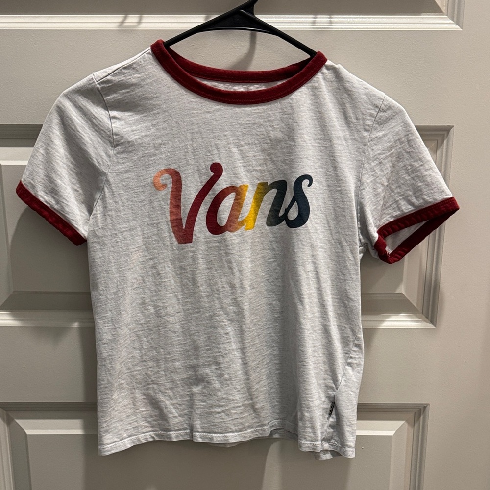 Vans Women’s Multicolor Logo White Tee